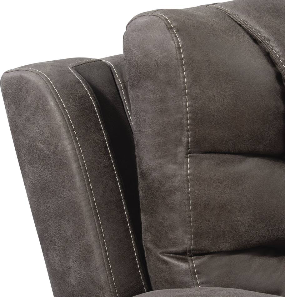 Sorrento DualPower Recliner Gray Value City Furniture
