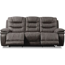sorrento gray power reclining sofa   