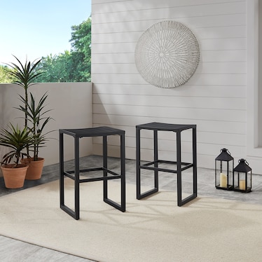 South Hampton Set of 2 Outdoor Bar Stools