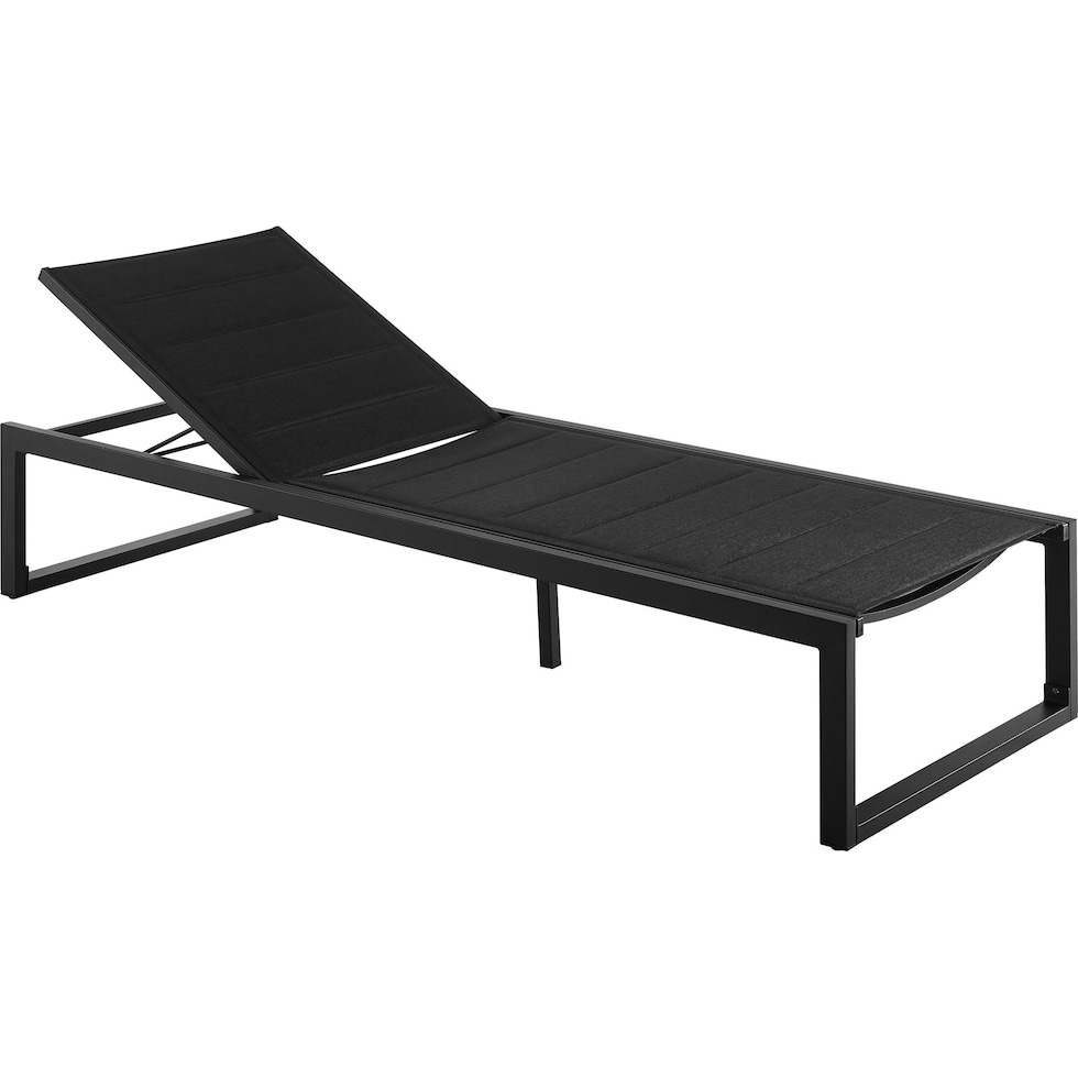 south hampton black outdoor chaise   