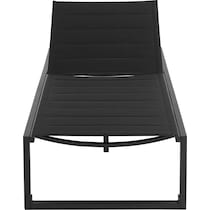 south hampton black outdoor chaise   