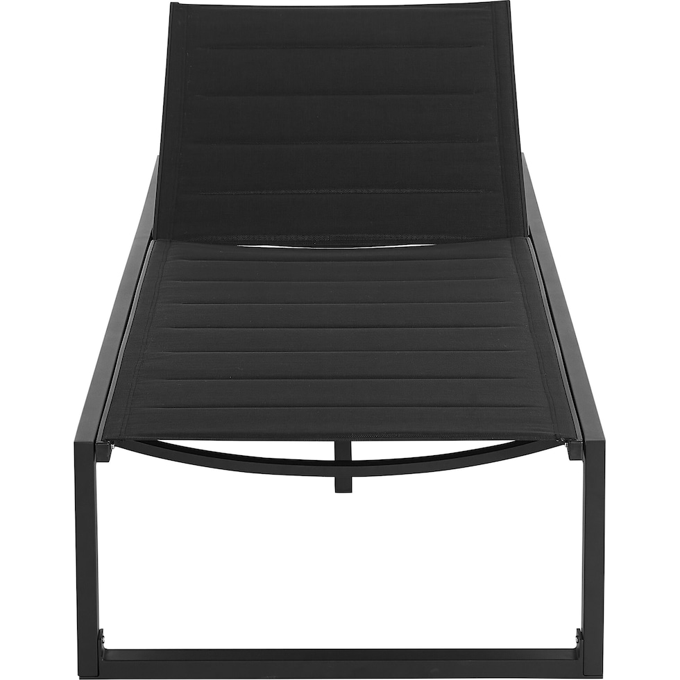 south hampton black outdoor chaise   