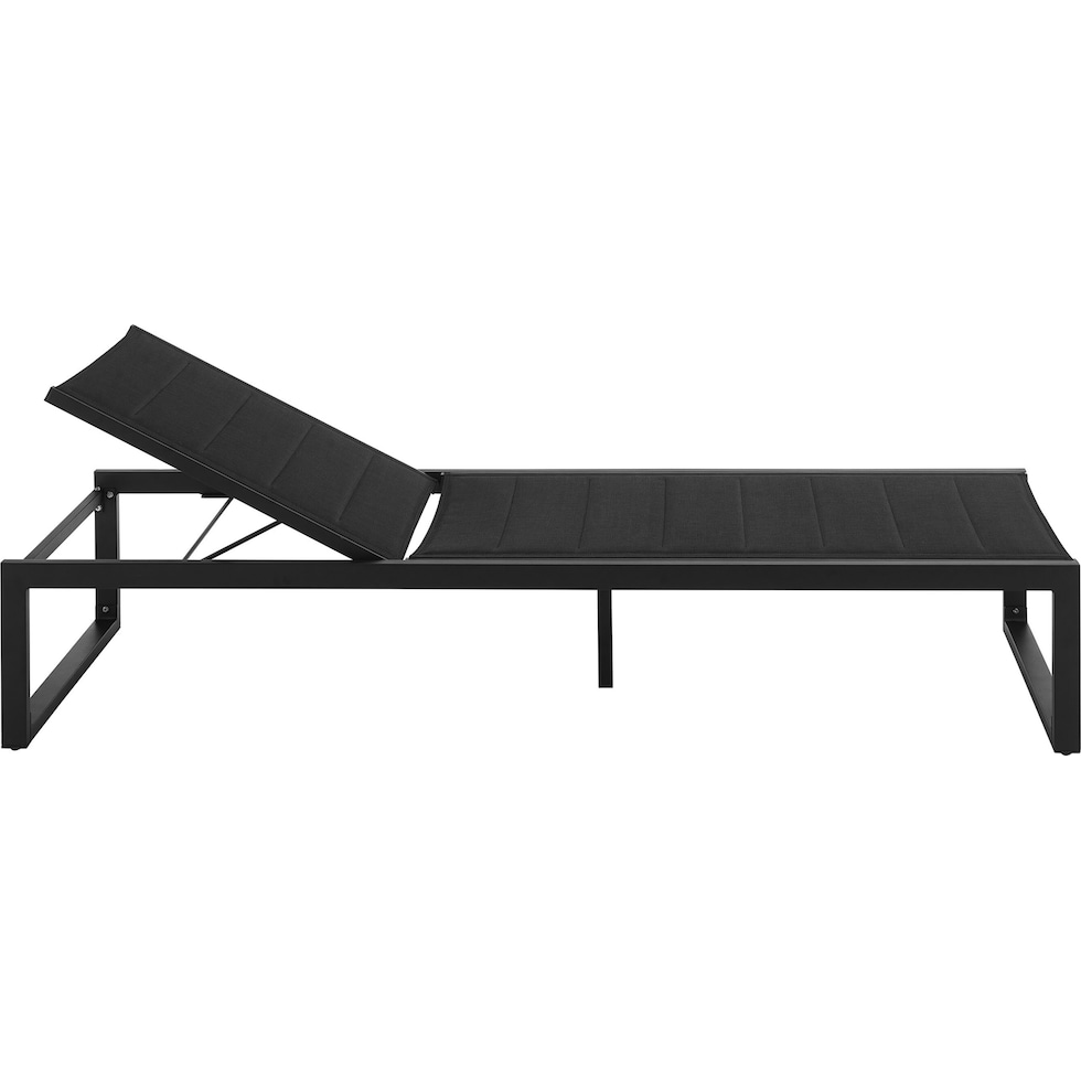 south hampton black outdoor chaise   