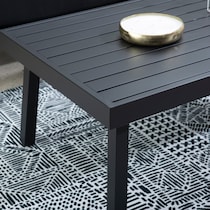 south hampton black outdoor coffee table   