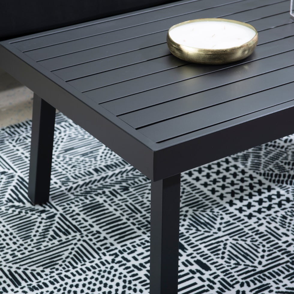 south hampton black outdoor coffee table   