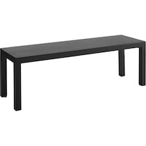 south hampton black outdoor dining bench   