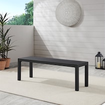 south hampton black outdoor dining bench   