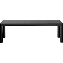 south hampton black outdoor dining bench   