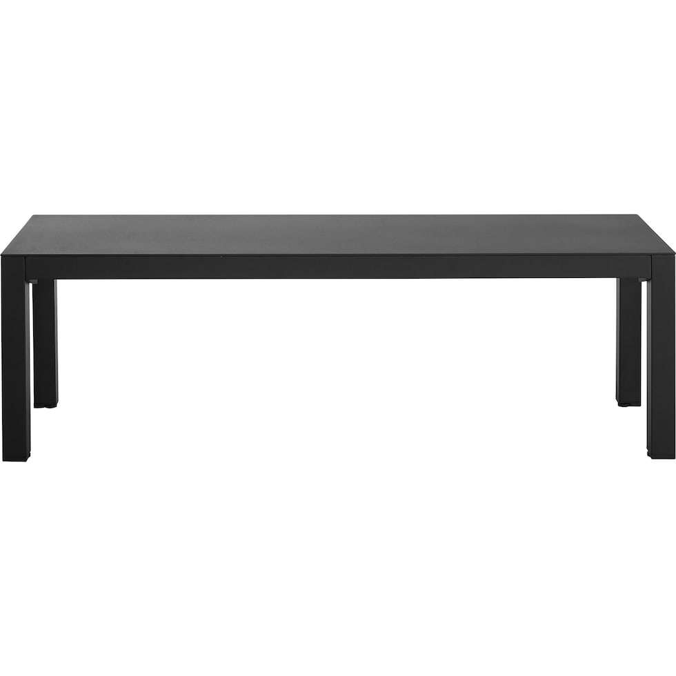 south hampton black outdoor dining bench   