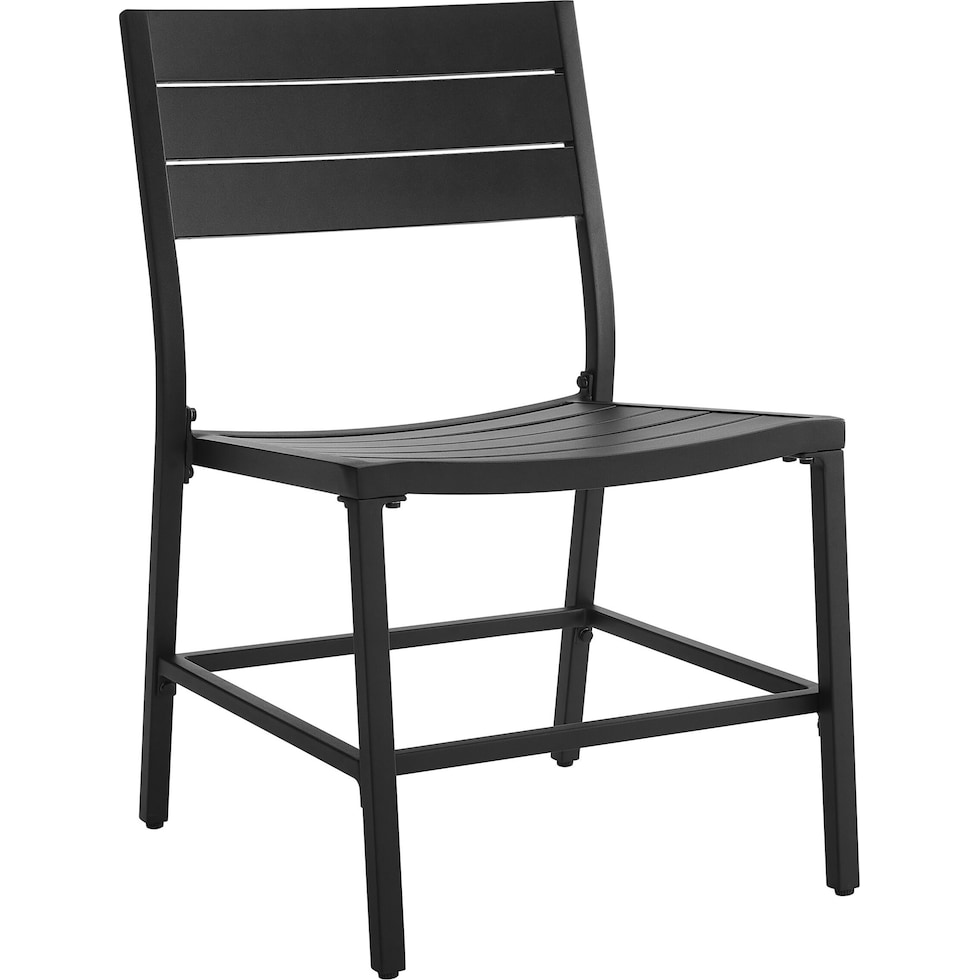 south hampton black outdoor dining chair   