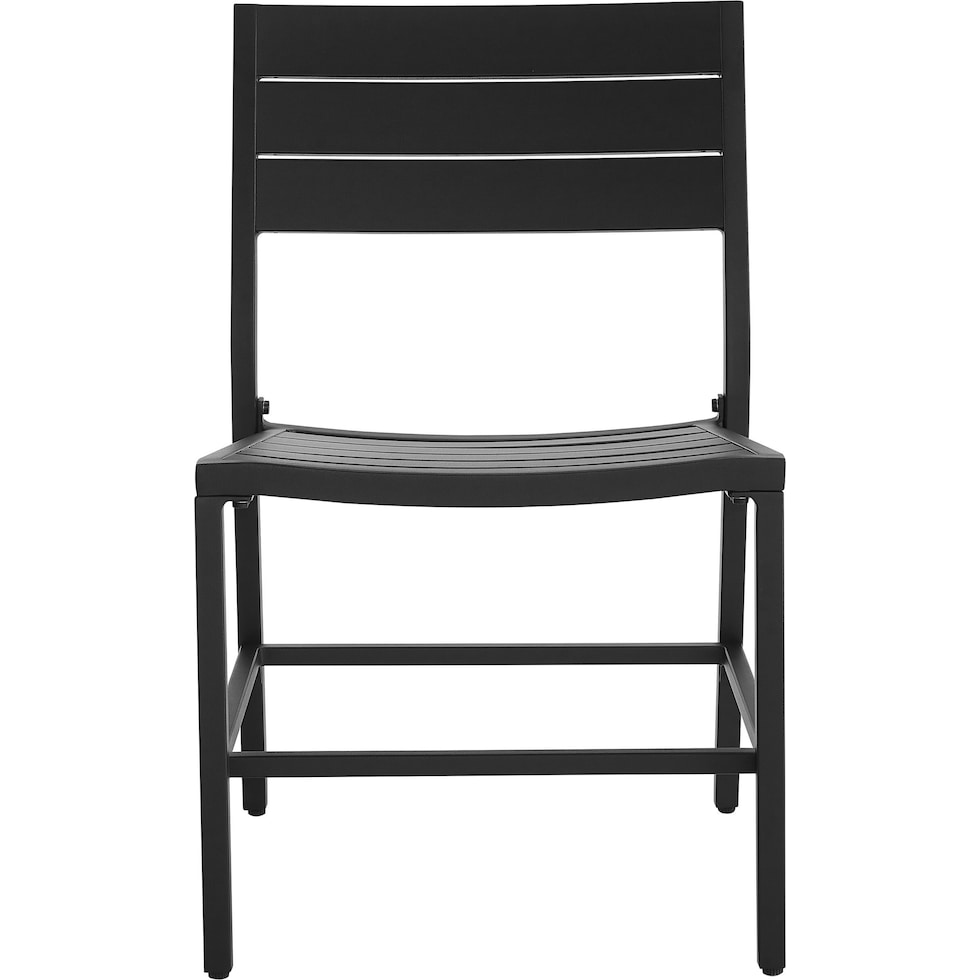 south hampton black outdoor dining chair   