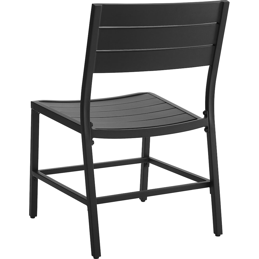 south hampton black outdoor dining chair   