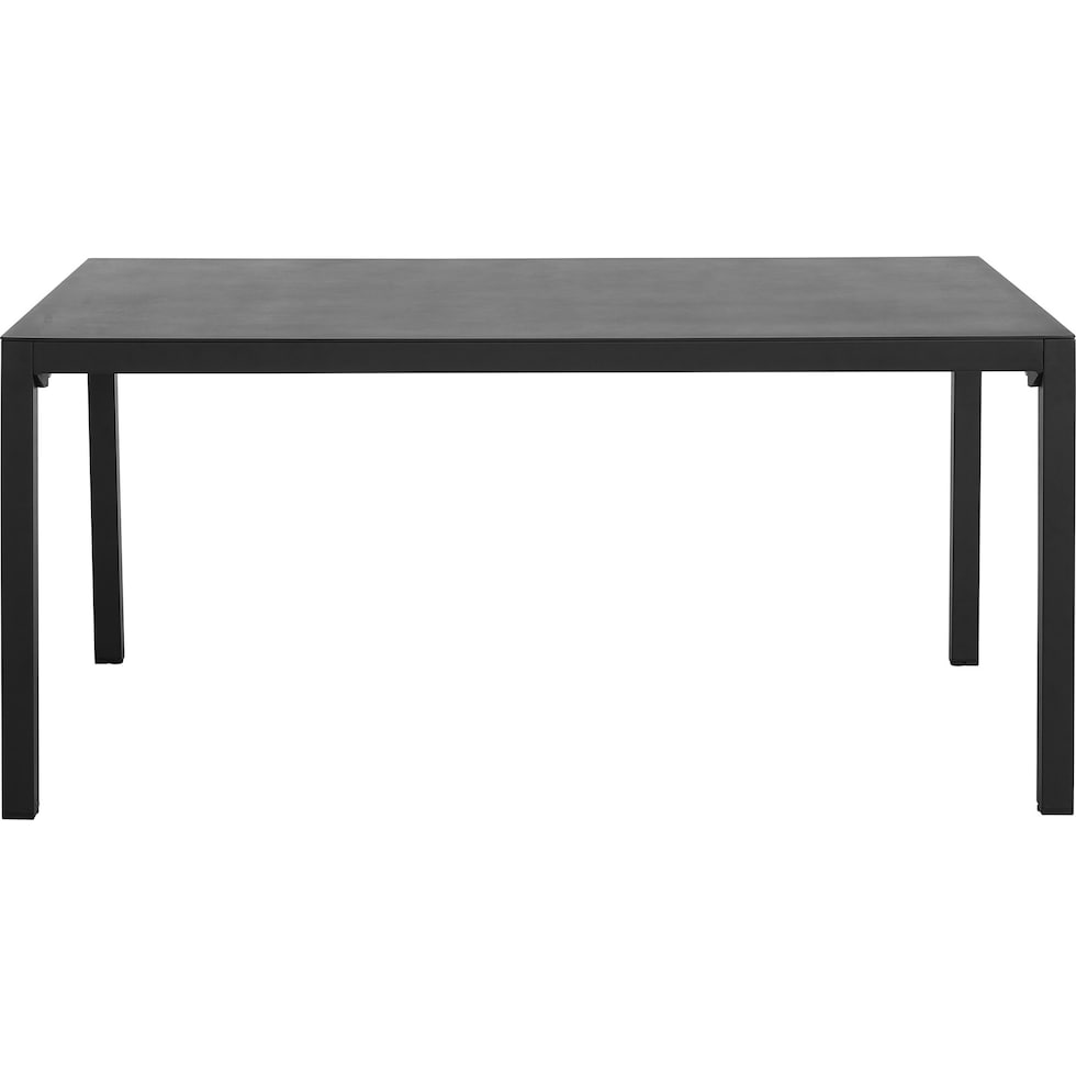 south hampton black outdoor dining table   