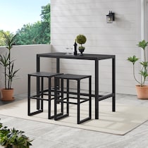 south hampton black outdoor dining table   