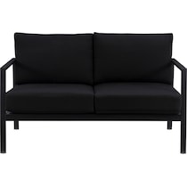 south hampton black outdoor loveseat   