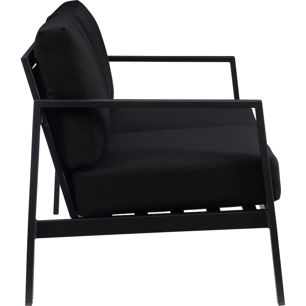 south hampton black outdoor loveseat   