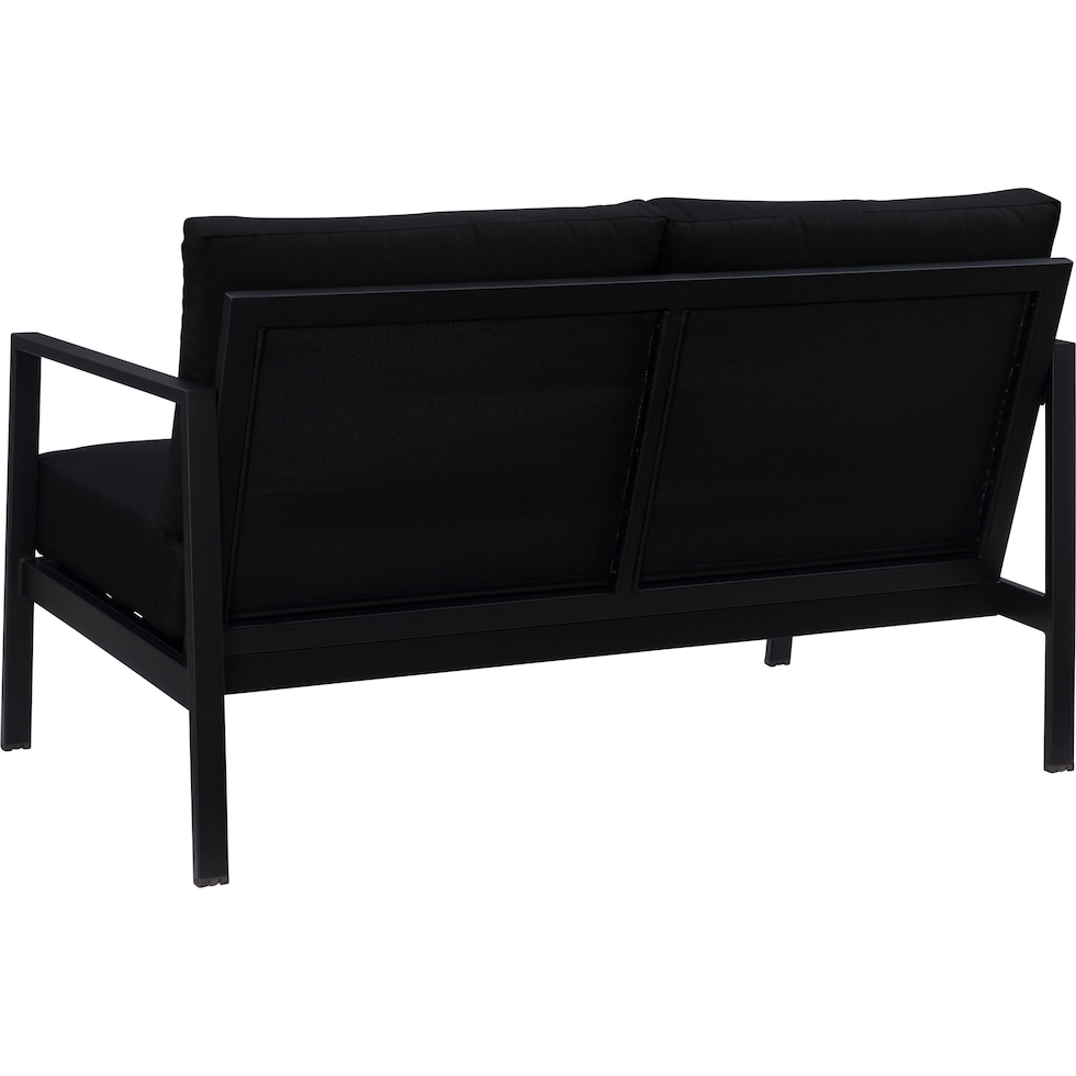 south hampton black outdoor loveseat   