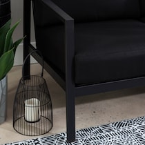 south hampton black outdoor loveseat   