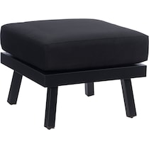 south hampton black outdoor ottoman   