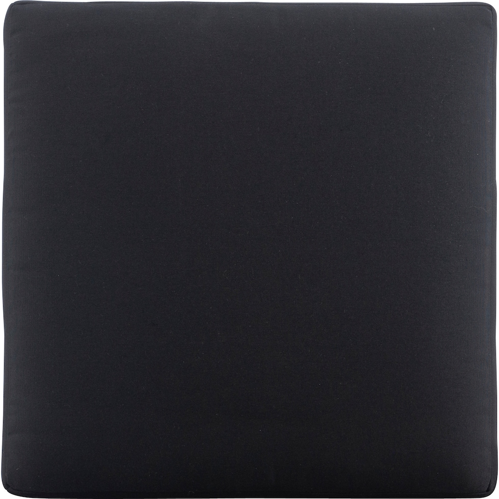 south hampton black outdoor ottoman   