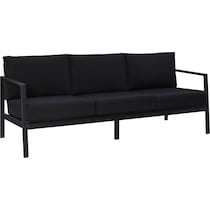 south hampton black outdoor sofa   