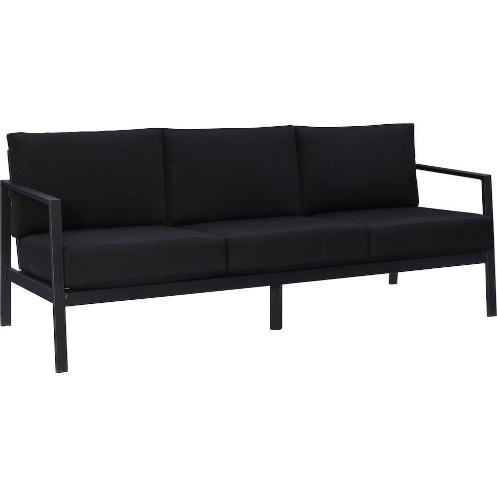 south hampton black outdoor sofa   