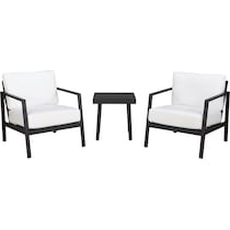 south hampton black white outdoor chair set   
