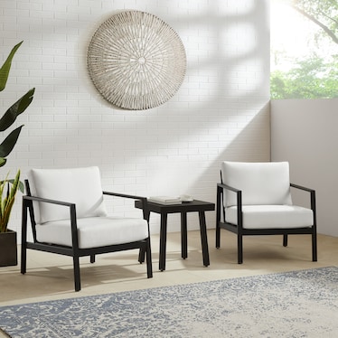South Hampton Set of 2 Outdoor Chairs and Side Table
