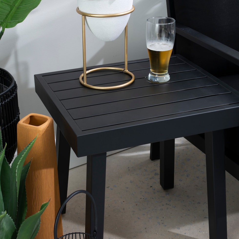 south hampton black white outdoor chair set   