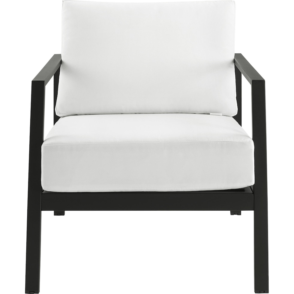 south hampton black white outdoor chair set   
