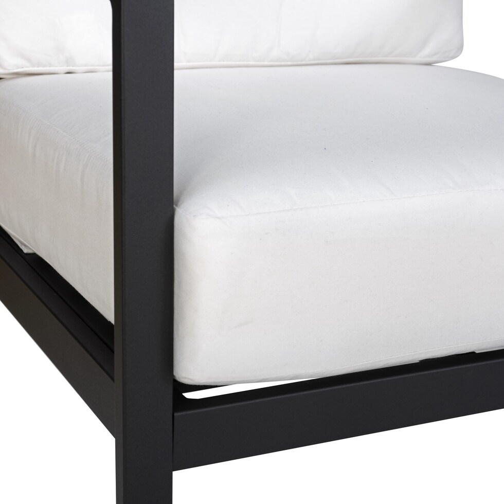 south hampton black white outdoor chair set   