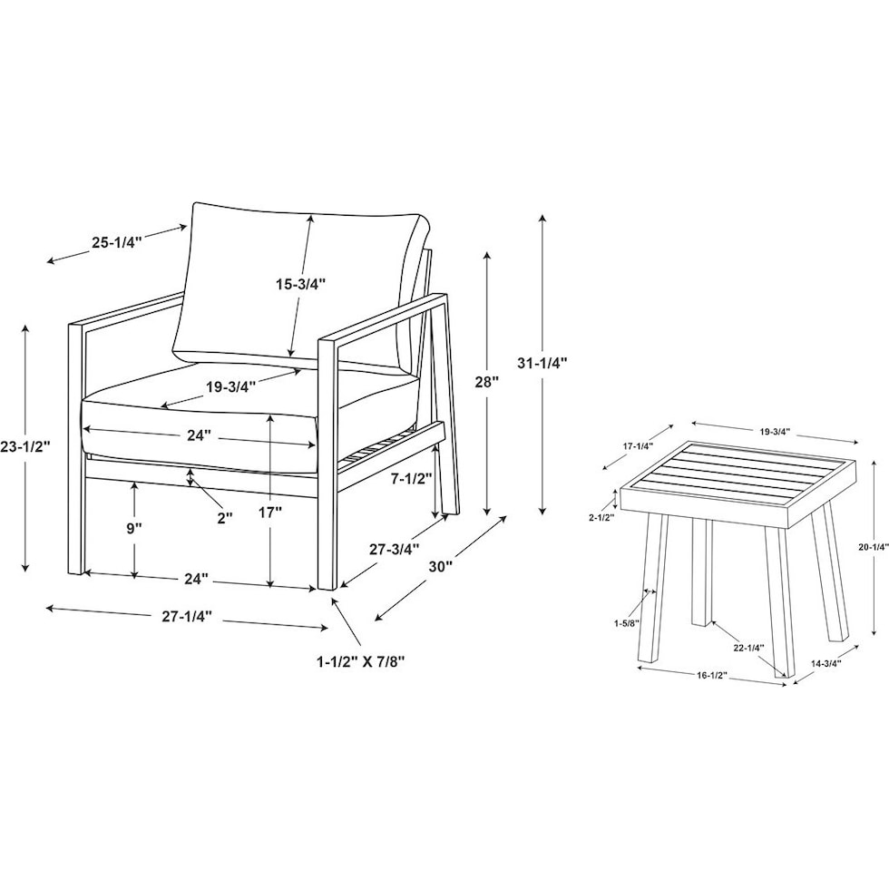 south hampton black white outdoor chair set   