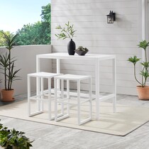 south hampton white  pc outdoor dining   