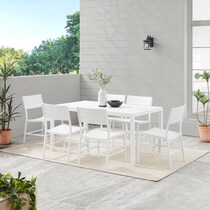 south hampton white  pc outdoor dining   