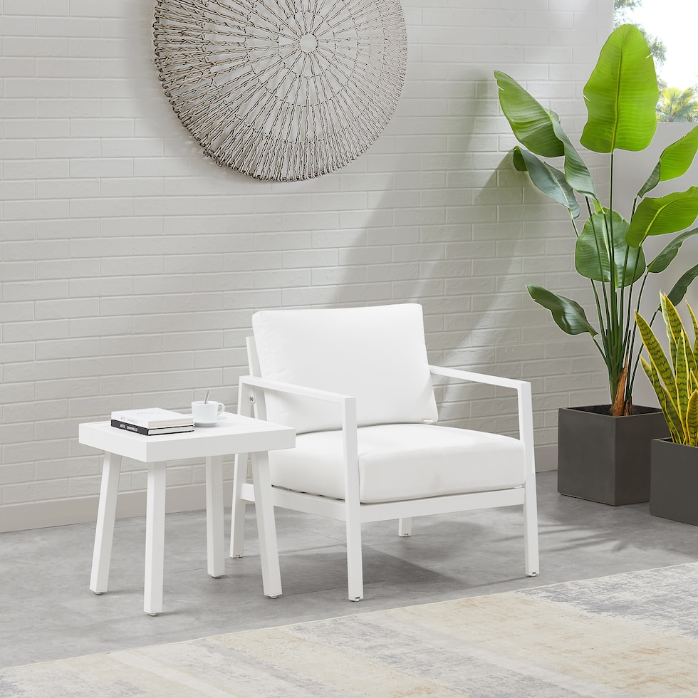 south hampton white outdoor chair   