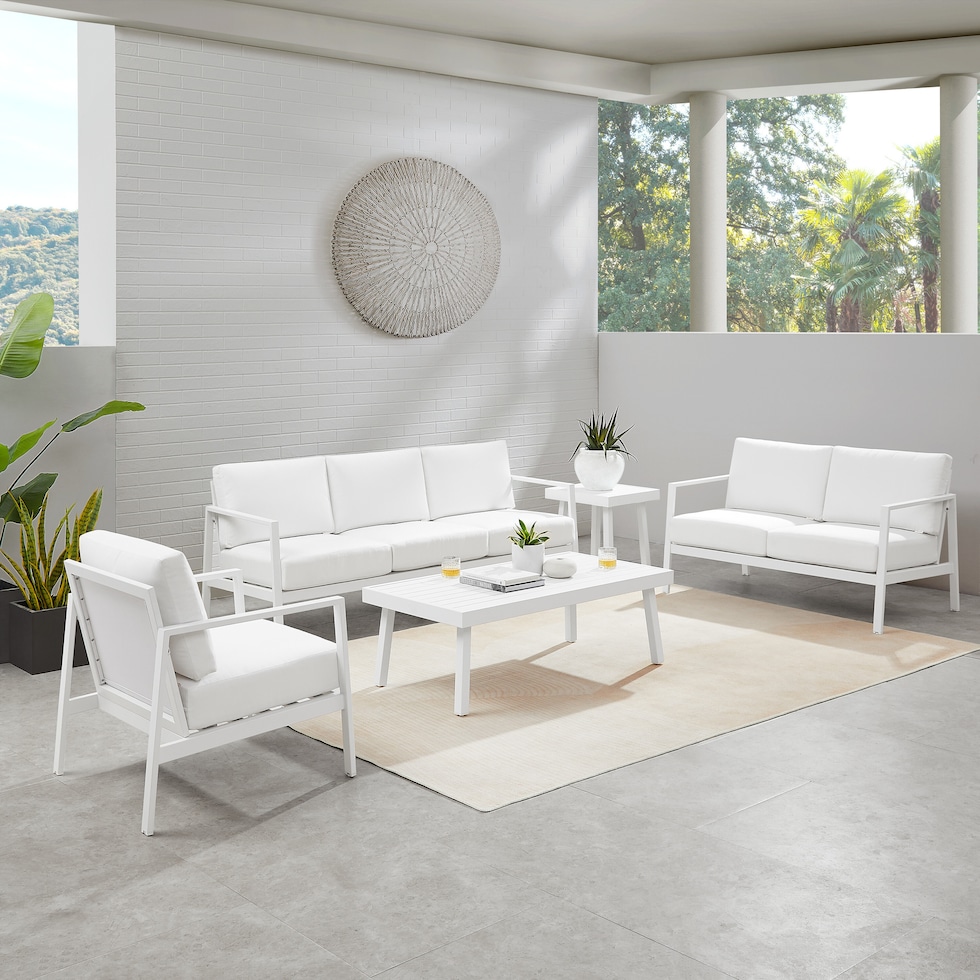 south hampton white outdoor chair   