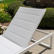 south hampton white outdoor chaise set   