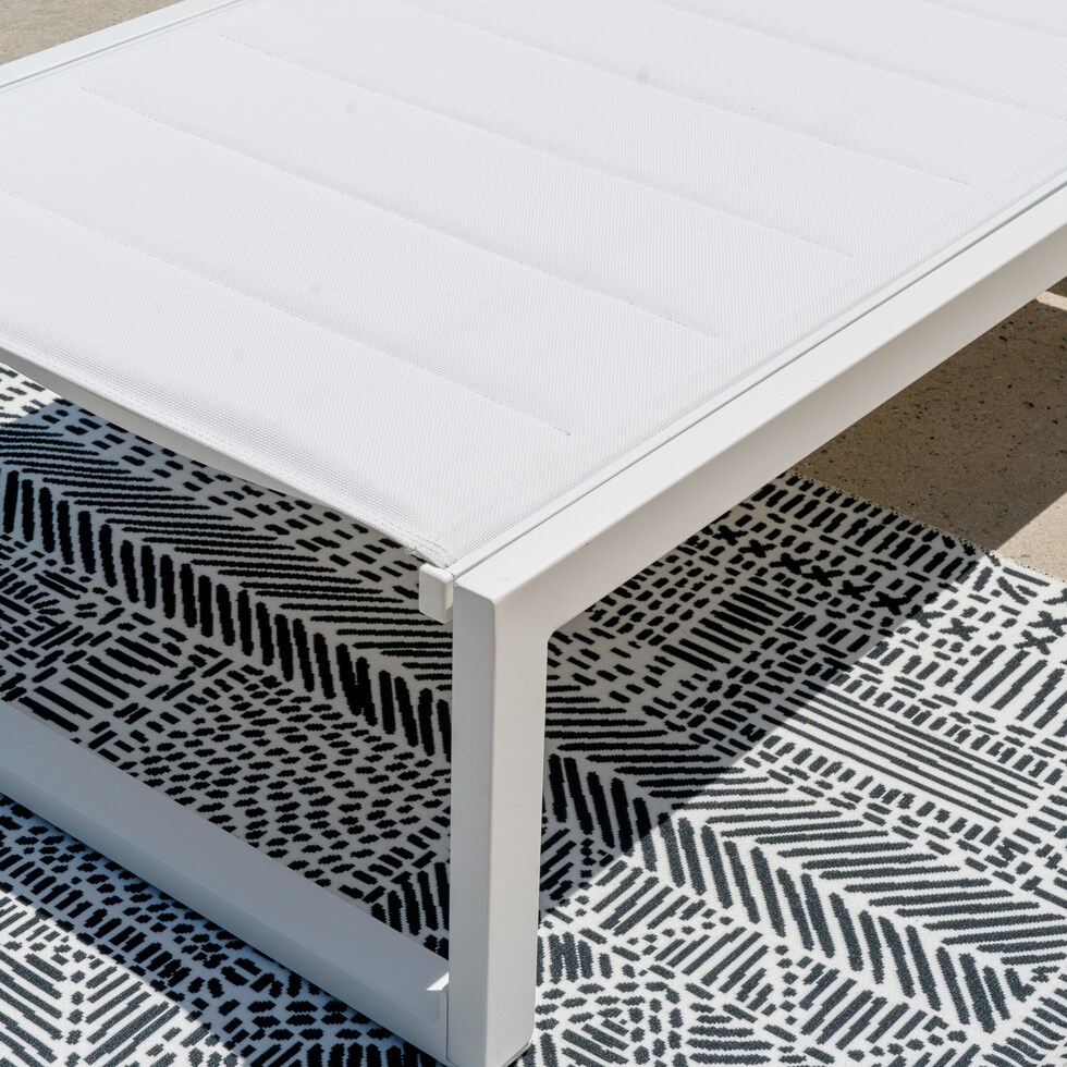 south hampton white outdoor chaise set   