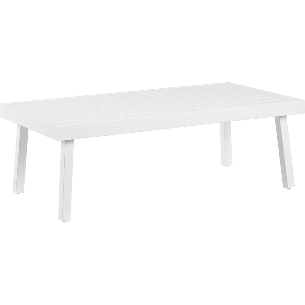 south hampton white outdoor coffee table   