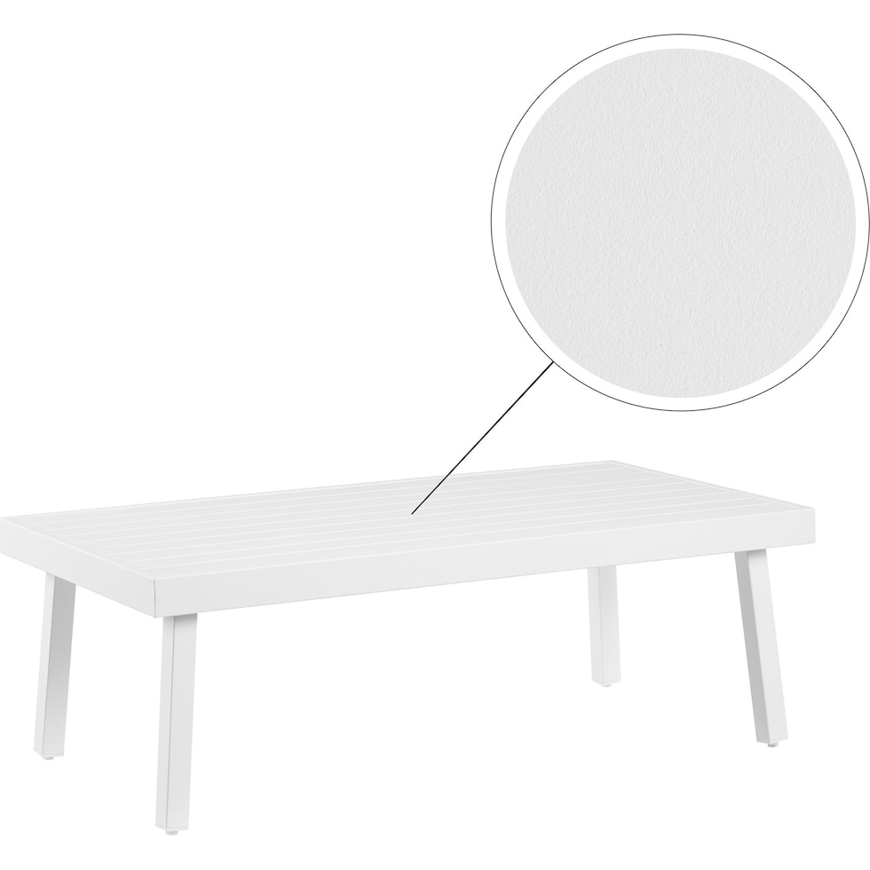 south hampton white outdoor coffee table   