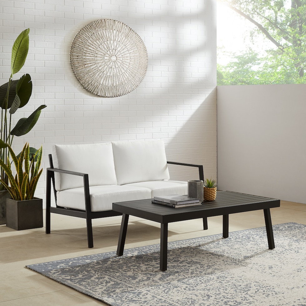 south hampton white outdoor loveseat   
