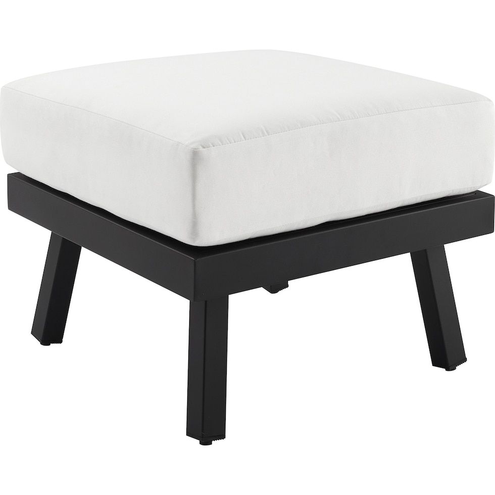 south hampton white outdoor ottoman   