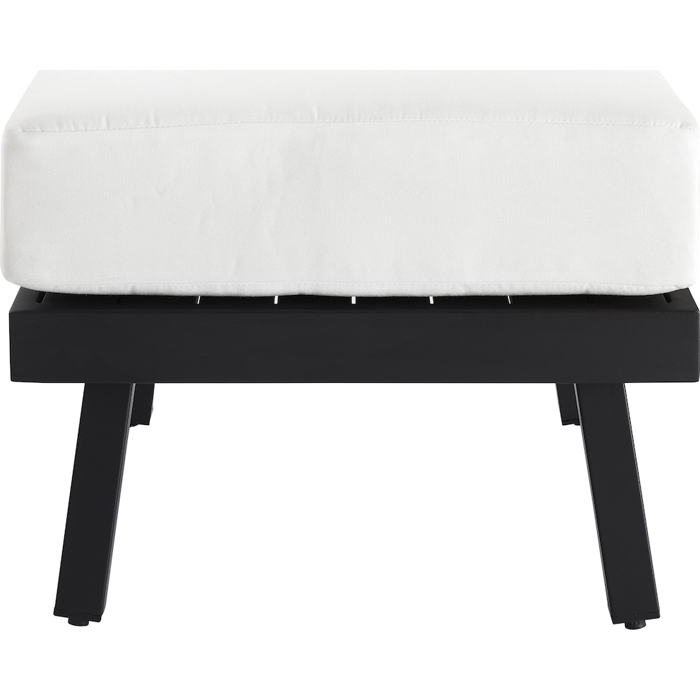 south hampton white outdoor ottoman   