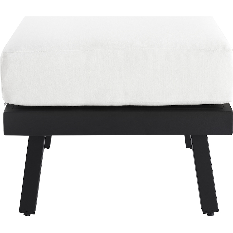 south hampton white outdoor ottoman   