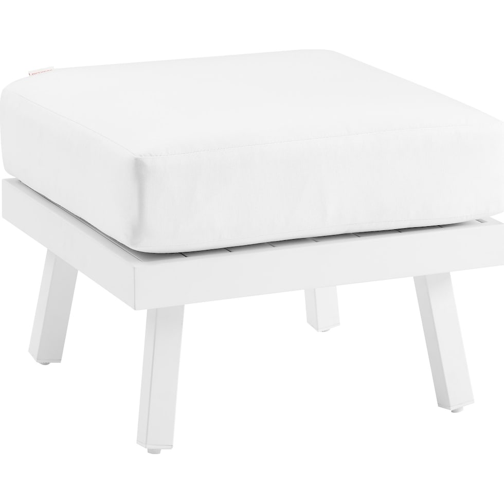 south hampton white outdoor ottoman   