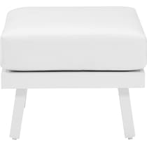 south hampton white outdoor ottoman   