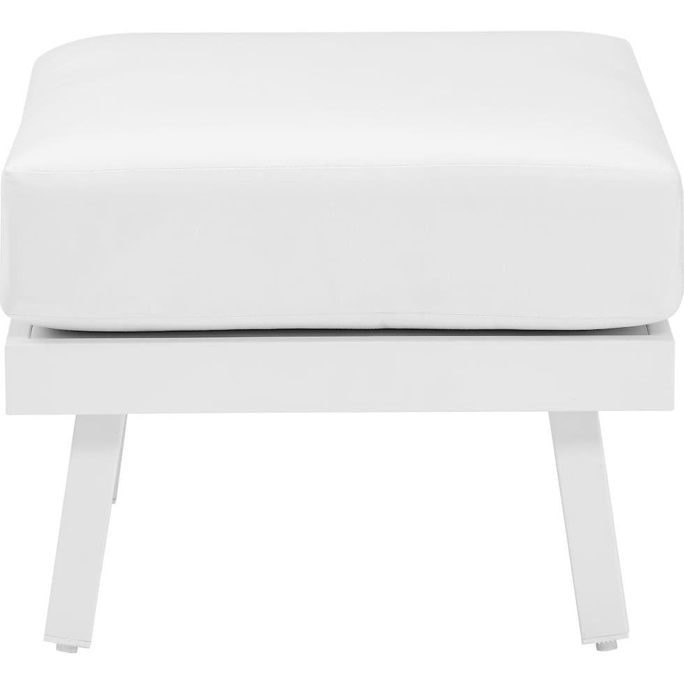 south hampton white outdoor ottoman   