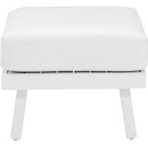 south hampton white outdoor ottoman   