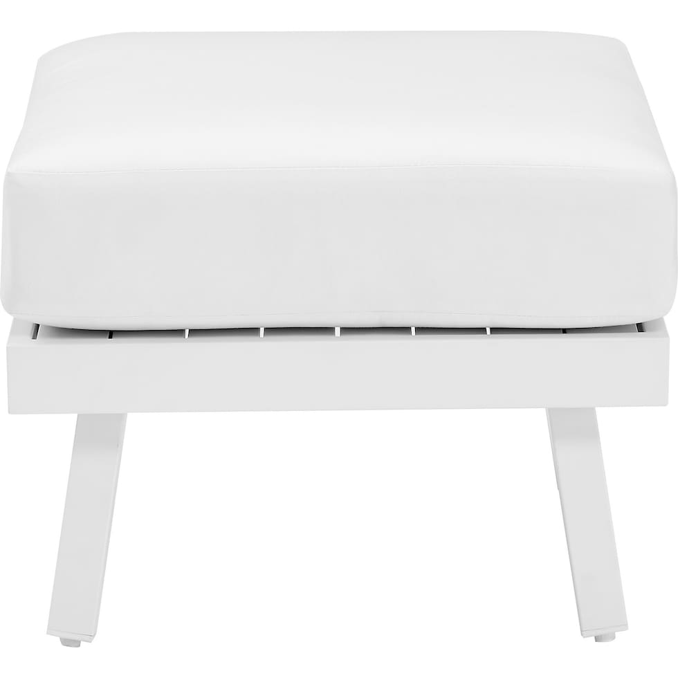 south hampton white outdoor ottoman   