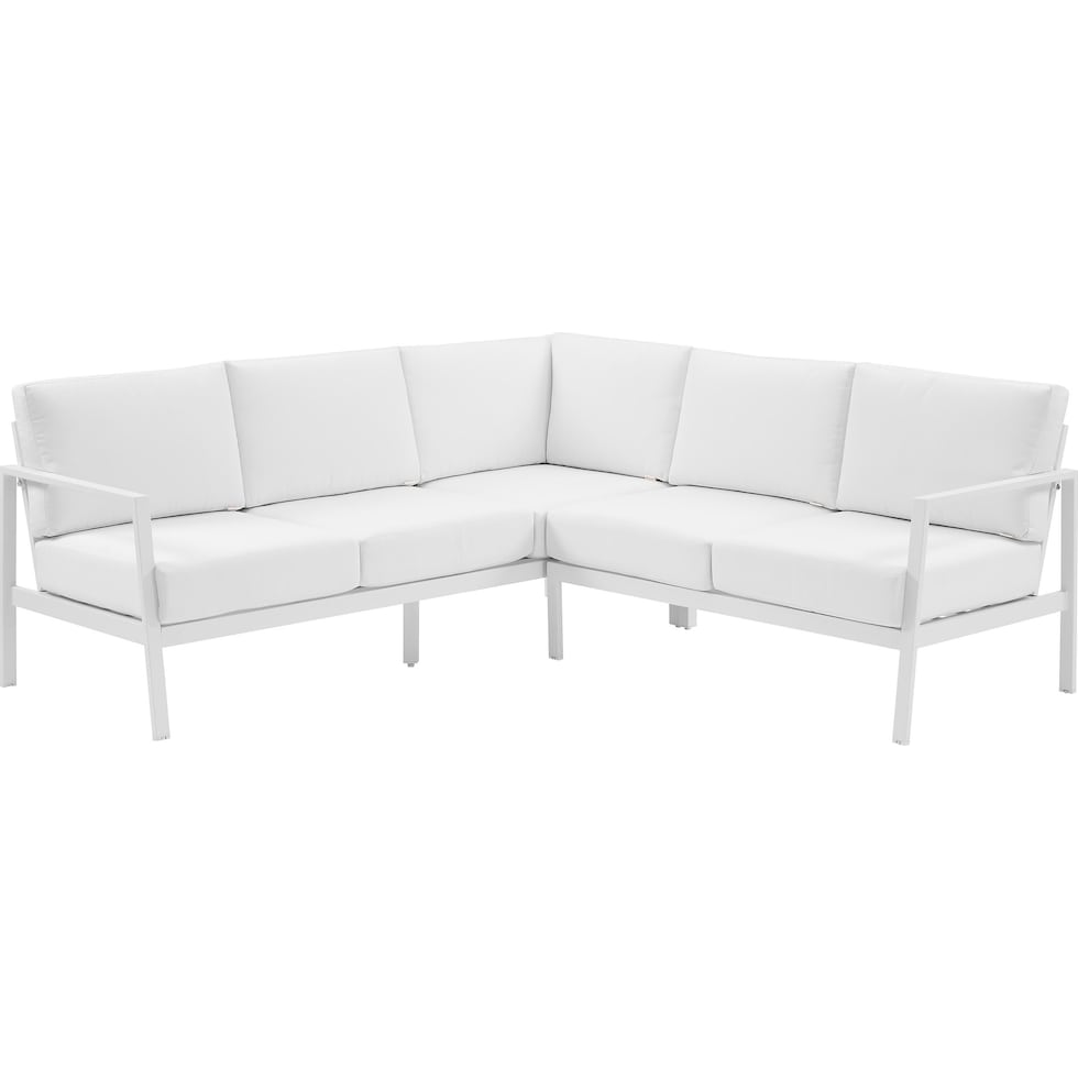 south hampton white outdoor sectional   